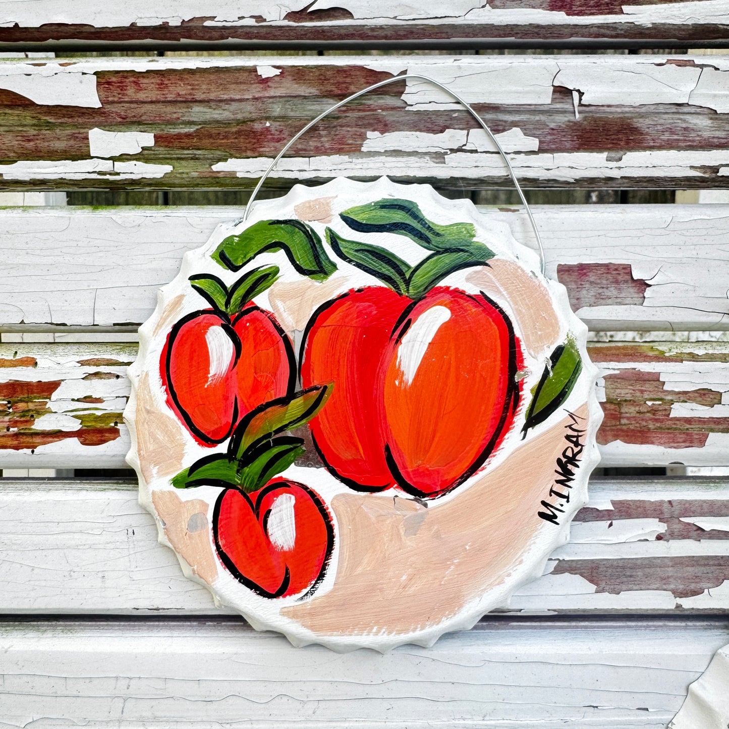 Georgia Peaches Tin Painting