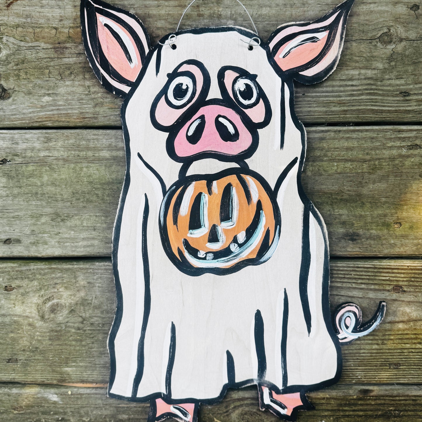 Ghost Piggy Doorhanger