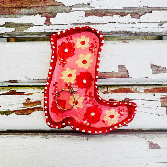 Floral Boot Trinket Dish