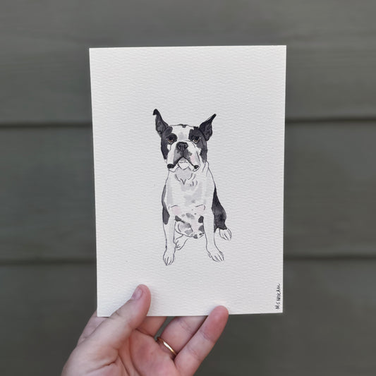 Watercolor Pet Portrait 5x7