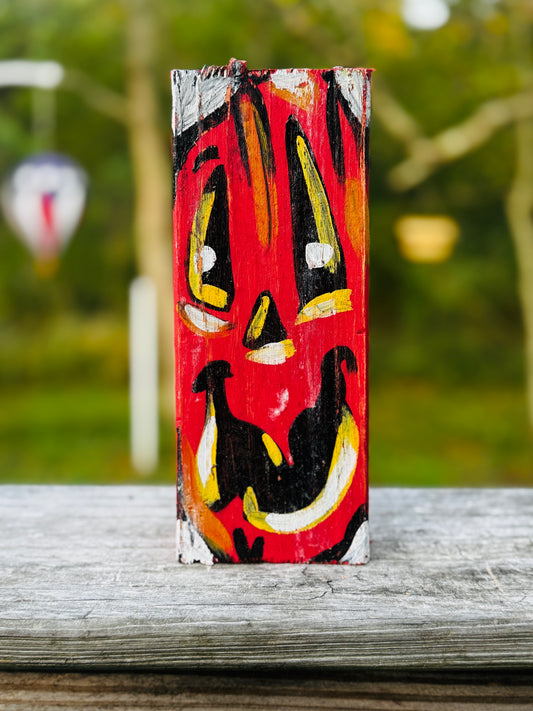Wooden Jack-o-lantern