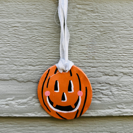 Ceramic Jack-o-lantern Ornament