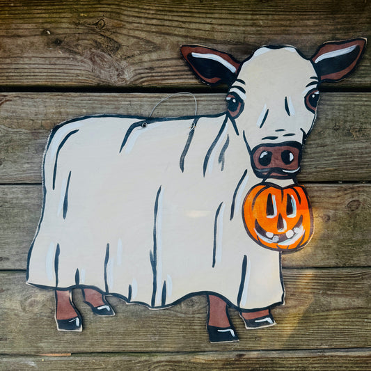 Ghost Cow Doorhanger