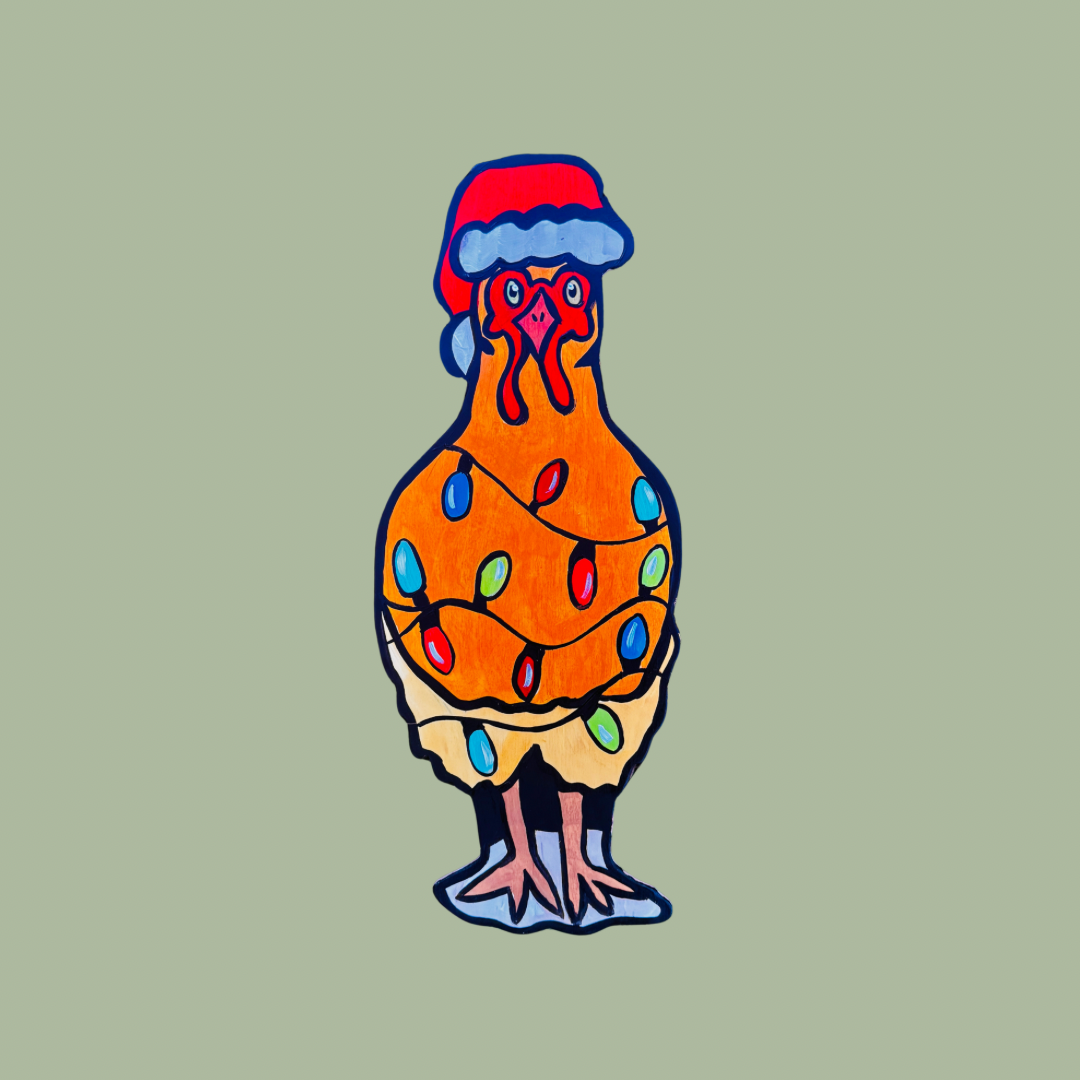 Christmas Chicken Doorhanger