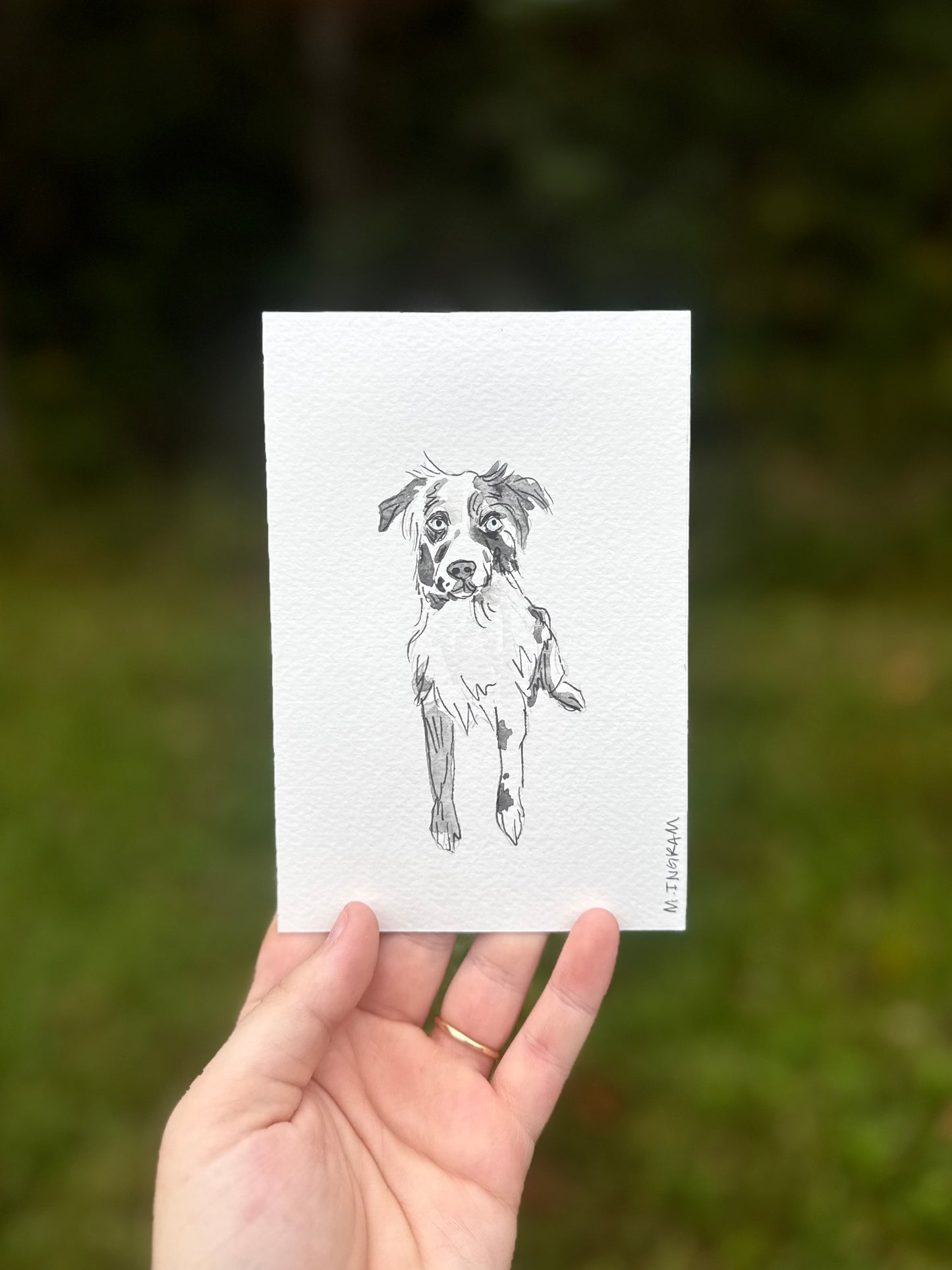 Watercolor Pet Portrait 4x6